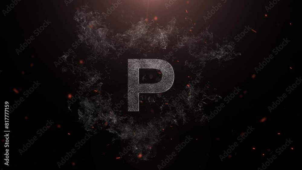 P Cinematic Logo Letter, Luxury P pp Logo Animation Video Template