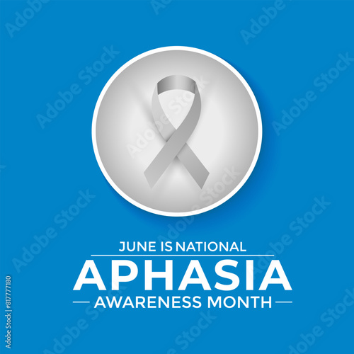 Vector illustration of Aphasia Awareness Month in June. Banner poster, flyer and background design. flat design.