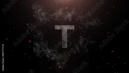 T Cinematic Logo Letter, Luxury T tt Logo Animation Video Template photo