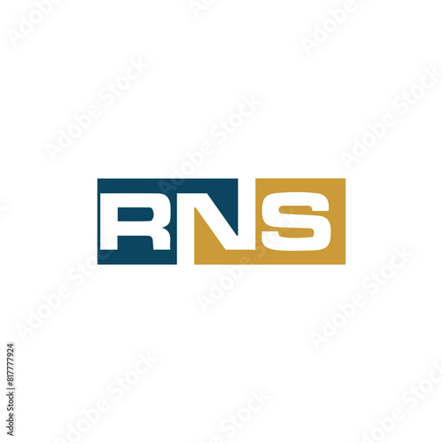 RNS logo. R N S design. White RNS letter. RNS, R N S letter logo design. R N S letter logo design in FIVE, FOUR, THREE, style. letter logo set in one artboard. R N S letter logo vector design. © MdRakibul