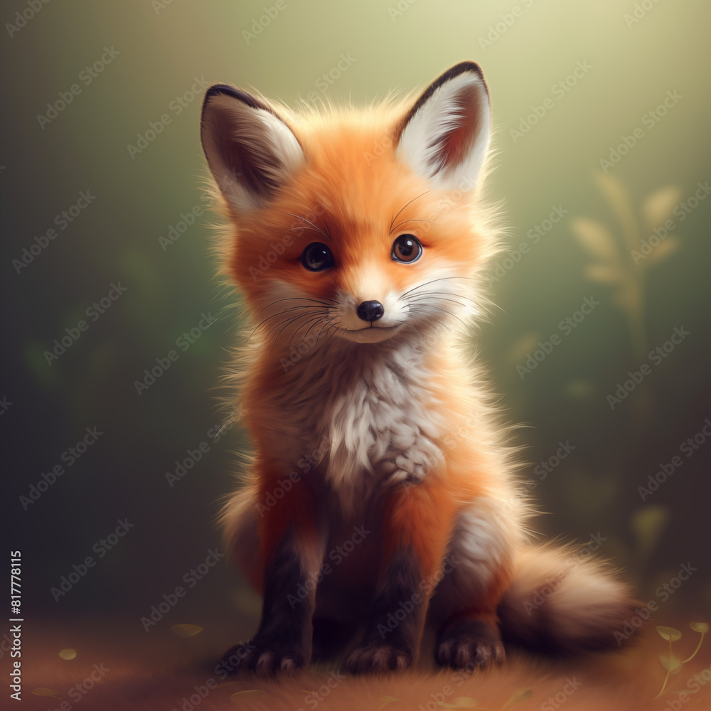 Red fox ( vulpes vulpes ) in the snowfall and natural winter environmental Red fox ( vulpes vulpes ) in the snowfall and natural winter environmental
