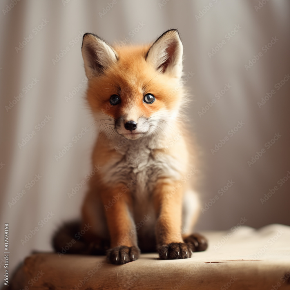 Red fox ( vulpes vulpes ) in the snowfall and natural winter environmental Red fox ( vulpes vulpes ) in the snowfall and natural winter environmental
