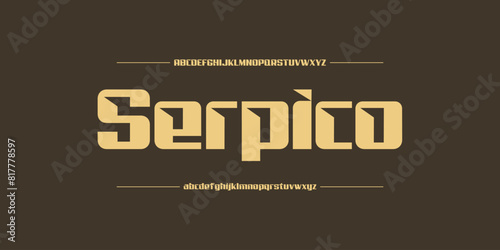 Modern Bold Font Sport Alphabet. Typography urban style fonts for technology, digital, movie logo design. vector illustration