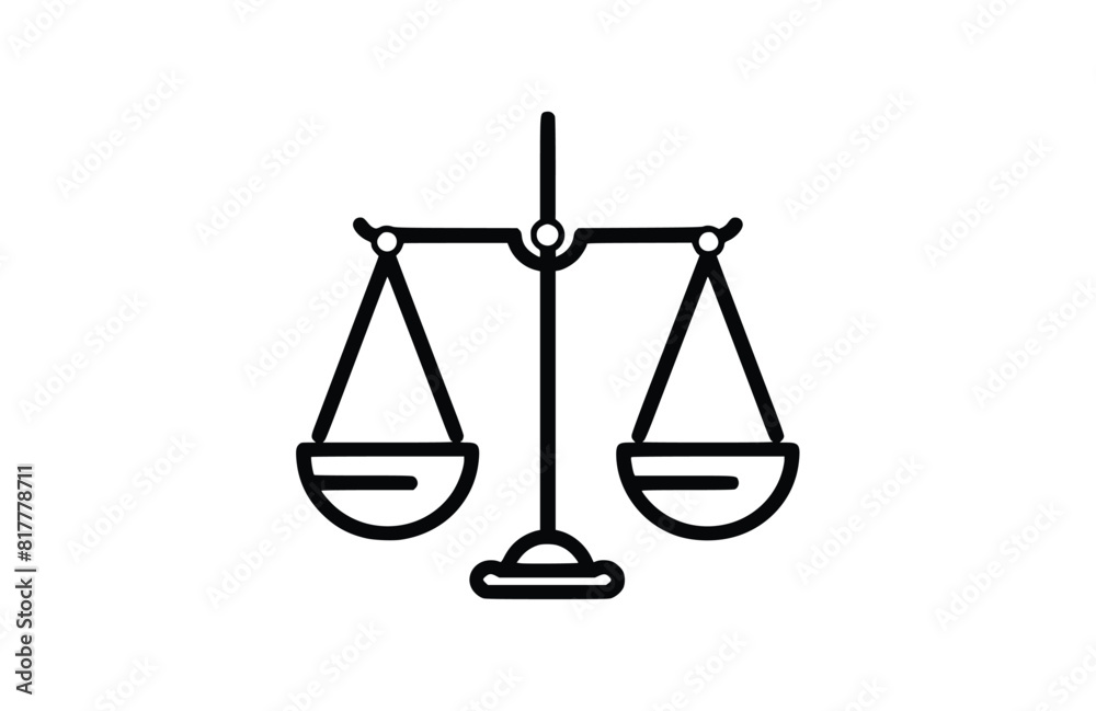 Balance-scale icon flat vector illustration. Balance-scale icon flat vector illustration.