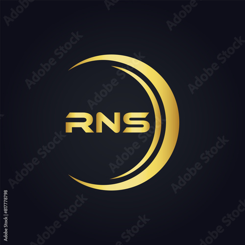 RNS logo. R N S design. White RNS letter. RNS, R N S letter logo design. R N S letter logo design in FIVE, FOUR, THREE, style. letter logo set in one artboard. R N S letter logo vector design.