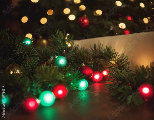 Atmosfera incantata  albero e luci di Natale 