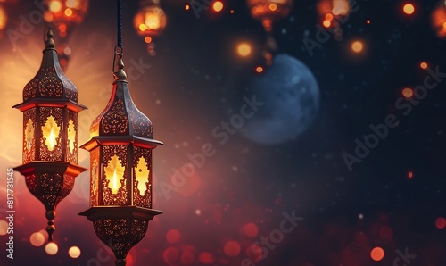 Ramadan in style with copy space