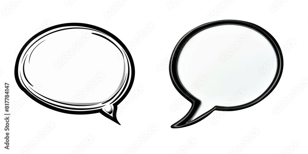 Basic Speech Bubble Outline, a versatile template on transparent background Basic Speech Bubble Outline, a versatile template on transparent background