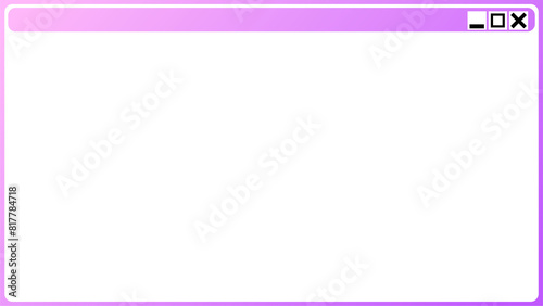 カラフルなウィンドウ画面