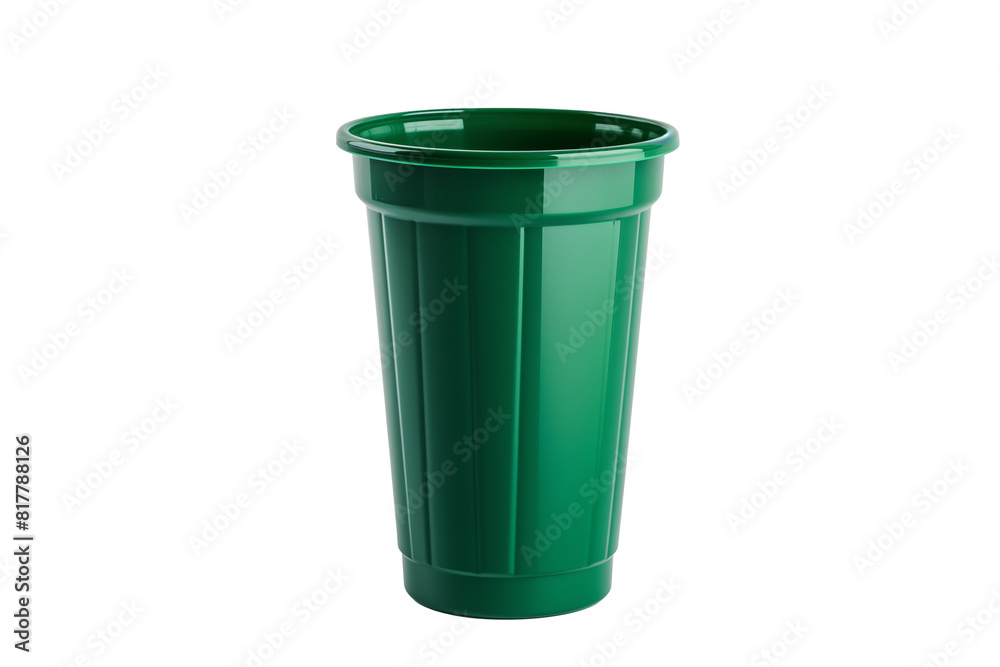 The image showcases a green tumbler standing upright on a transparent background.