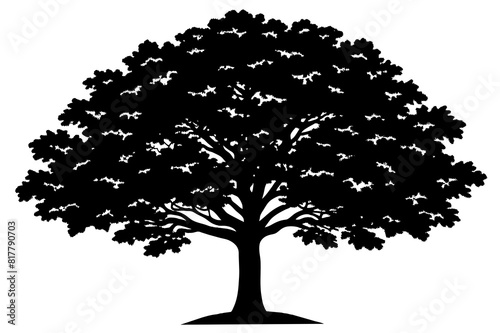 tree vector silhouette illustration