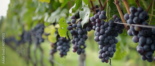 Wallpaper Mural Lush Grapevine Vineyard With Purple Grapes Ready for Harvest Torontodigital.ca