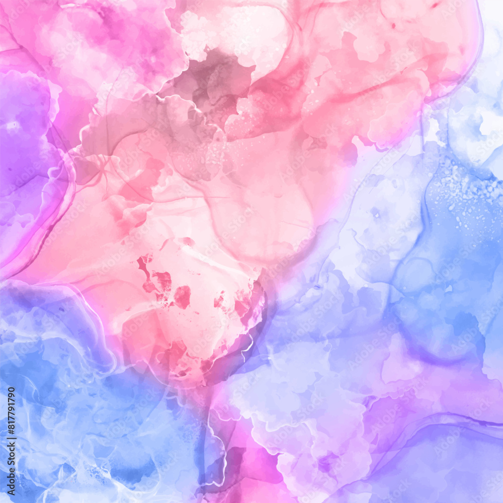 pastel pink and purple hand painted alcohol ink background