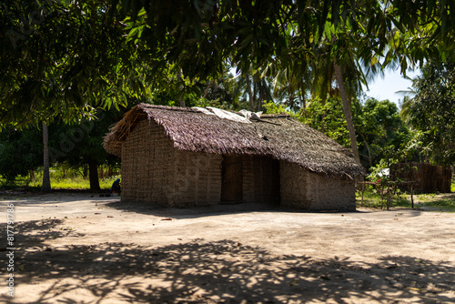 Typical house in Mocimboa da Praia in Cabo Delgado Province, Mozambique photo