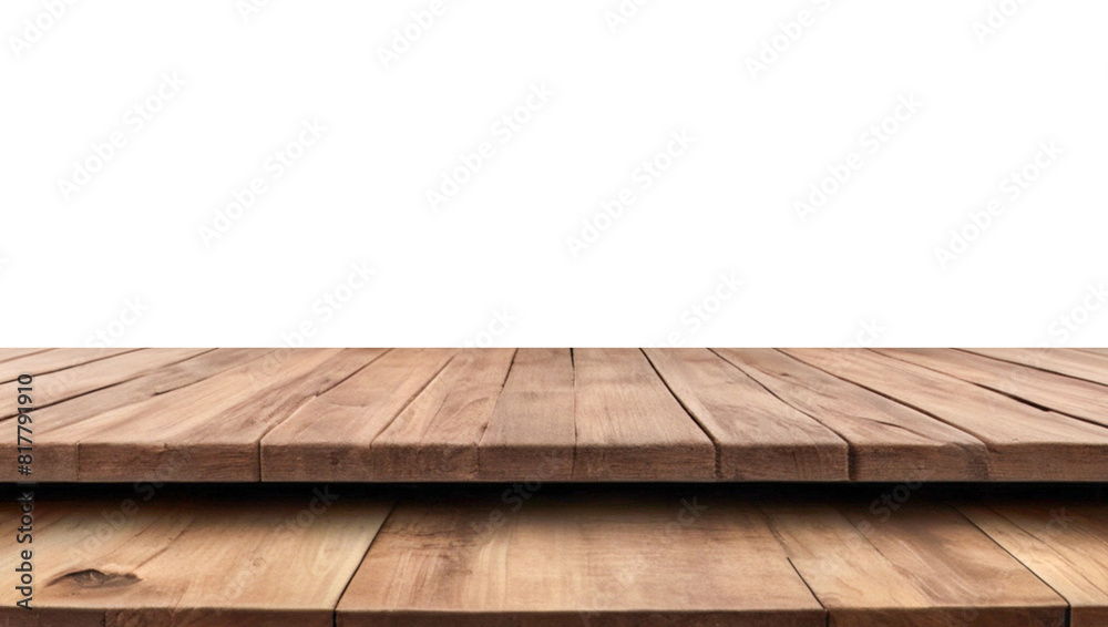 Empty wooden table top Brown For displaying product ,The background is transparent. Empty wooden table top Brown For displaying product ,The background is transparent.