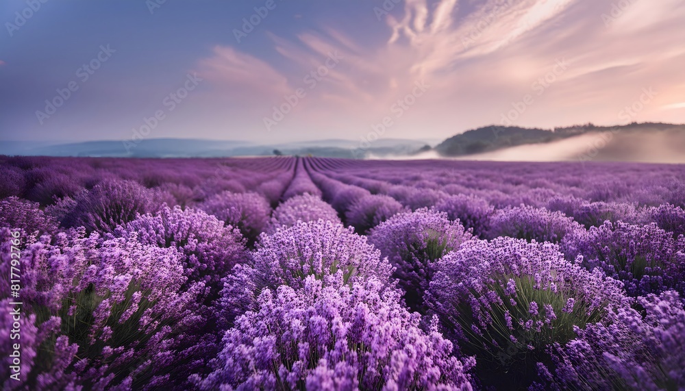 Obraz premium lavender macro, cinematic light, shallow depth of field, wide angle