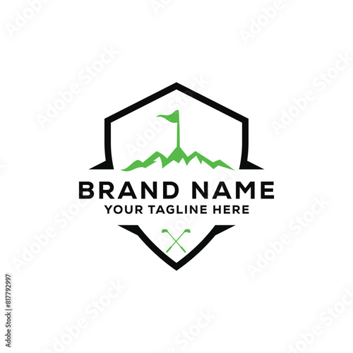 golf ball logo design template