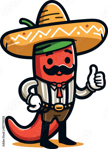 A Vibrant Vector Illustration of a Mexican Hot Pepper