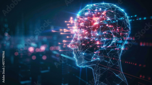 AI-powered digital brain concept image