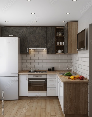 New modern kitchen interior