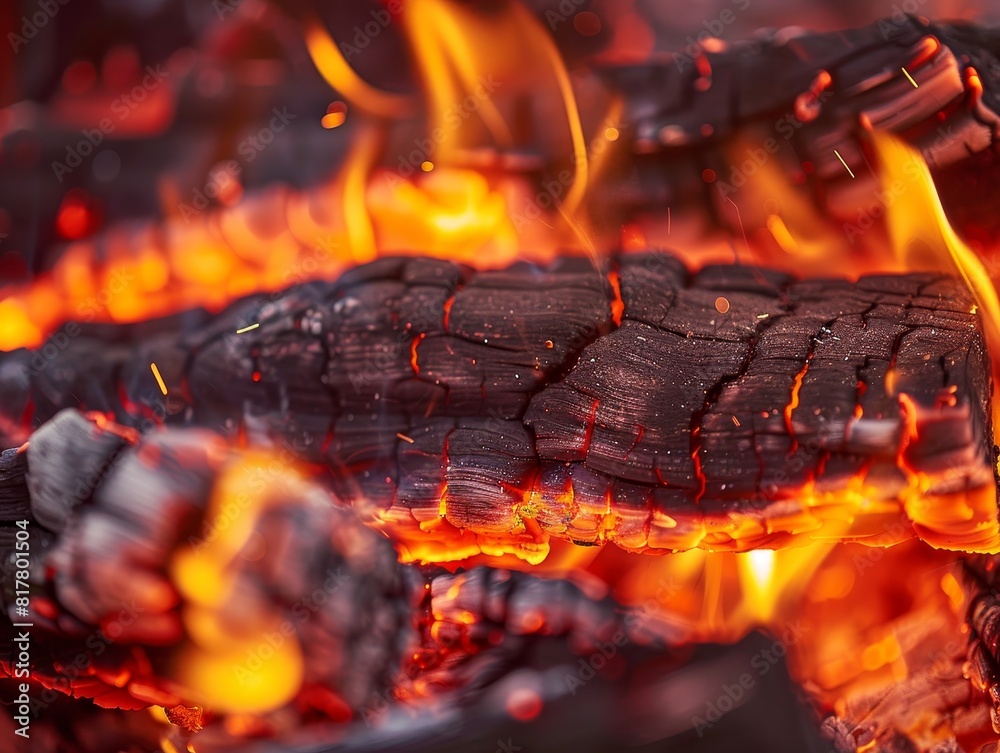 Detailed and dynamic close-up of a bonfire, showcasing the intense flames, glowing embers, and charred wood, capturing the warmth and energy of the fire. Detailed and dynamic close-up of a bonfire, showcasing the intense flames, glowing embers, and charred wood, capturing the warmth and energy of the fire.