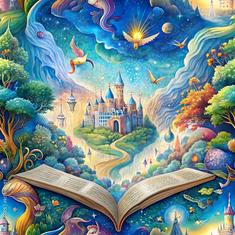 Hand-Painted Enchanted Book: A World of Magic Unfolds. Perfect for: Halloween, World Book Day, Fantasy Conventions, Children's Birthdays, Christmas, Enchanted Events, book covers, fantasy novels. Hand-Painted Enchanted Book: A World of Magic Unfolds. Perfect for: Halloween, World Book Day, Fantasy Conventions, Children's Birthdays, Christmas, Enchanted Events, book covers, fantasy novels.