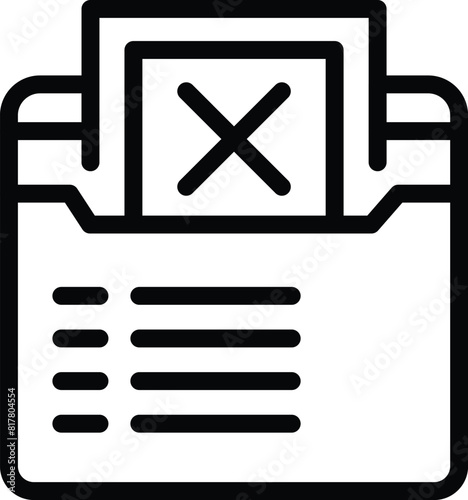 Startup failure icon outline vector. Project crisis. Failed business plan