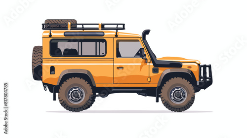 Car for travel adventure. Off-road wheeled vehicle