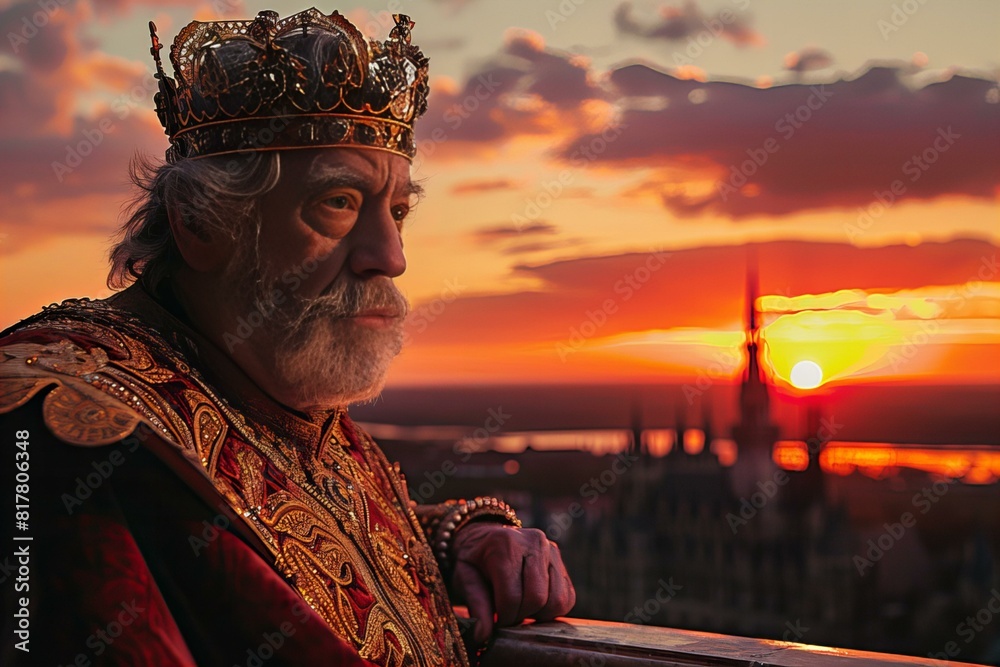 A man wearing a crown on his head A man wearing a crown on his head
