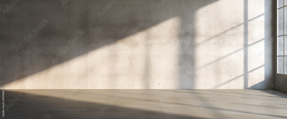 Obraz premium A large, empty room with a window that lets in sunlight