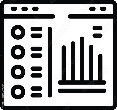 Flopped business icon outline vector. Startup market crisis. Crashed new company