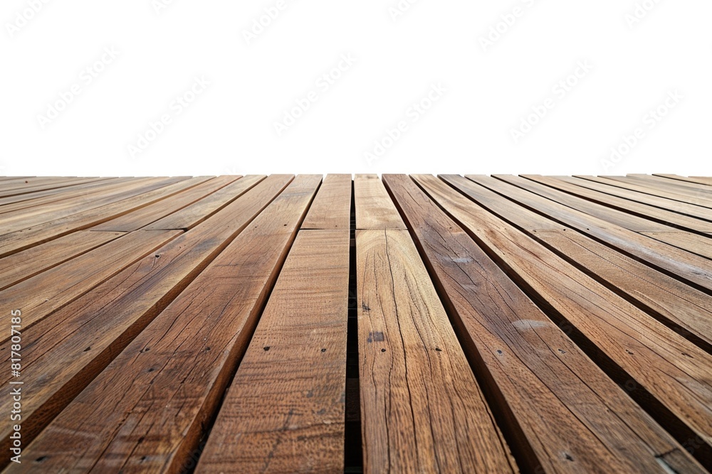 Close up view of a wooden floor on a white background, ideal for interior design concepts Close up view of a wooden floor on a white background, ideal for interior design concepts