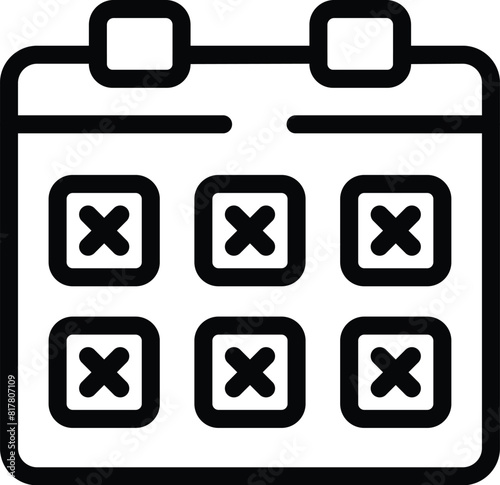Insolvent business icon outline vector. Entrepreneur company error. Startup failure collapse