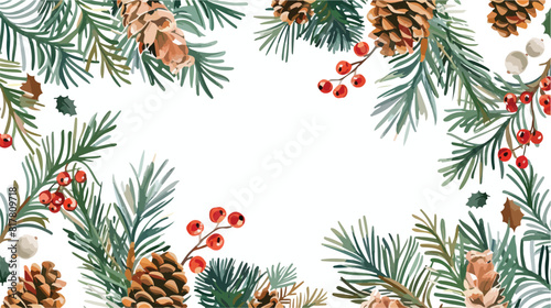 Christmas greeting card template with festive wish
