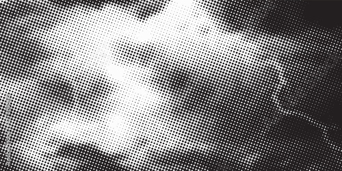 Background with monochrome dot texture. Polka dot pattern template.