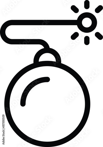 Startup development trouble icon outline vector. Crisis explosion. Crashed new project