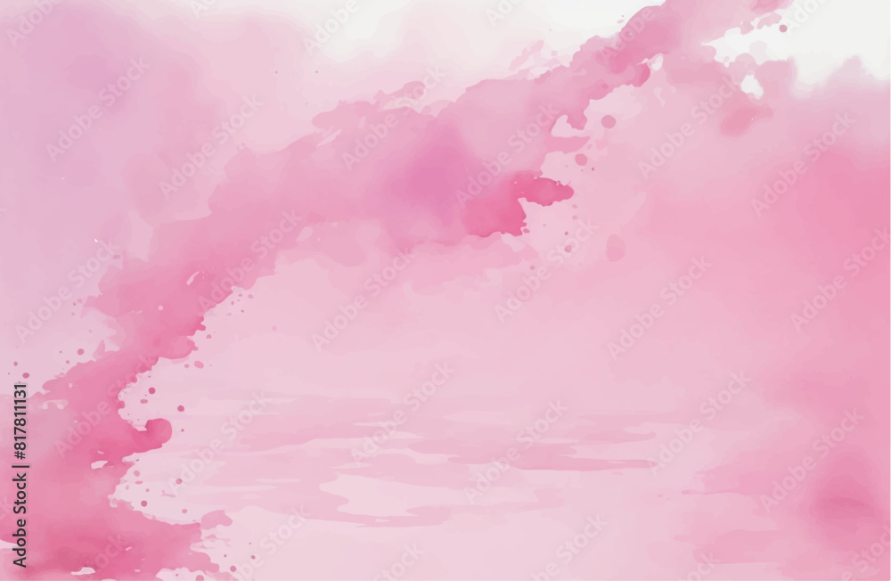 Abstract watercolor background with watercolor splashes, Pink watercolor