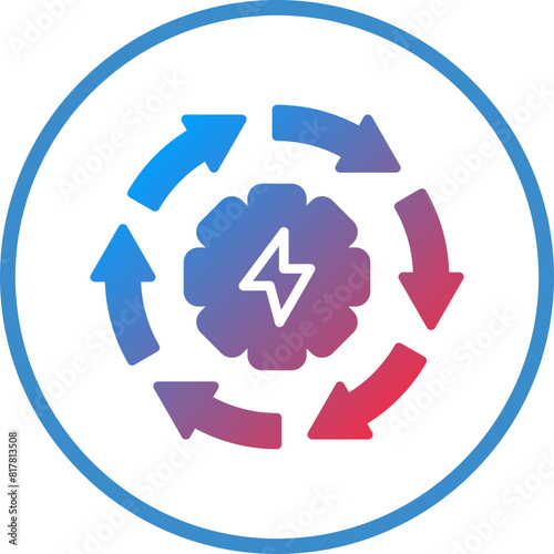 Recycle Energy Icon Style