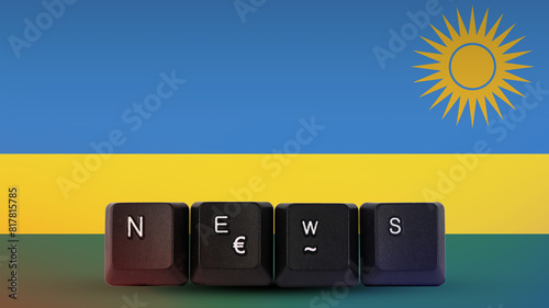 Rwanda technology news concept, streamer headline, media terminology, news and media idea, News 