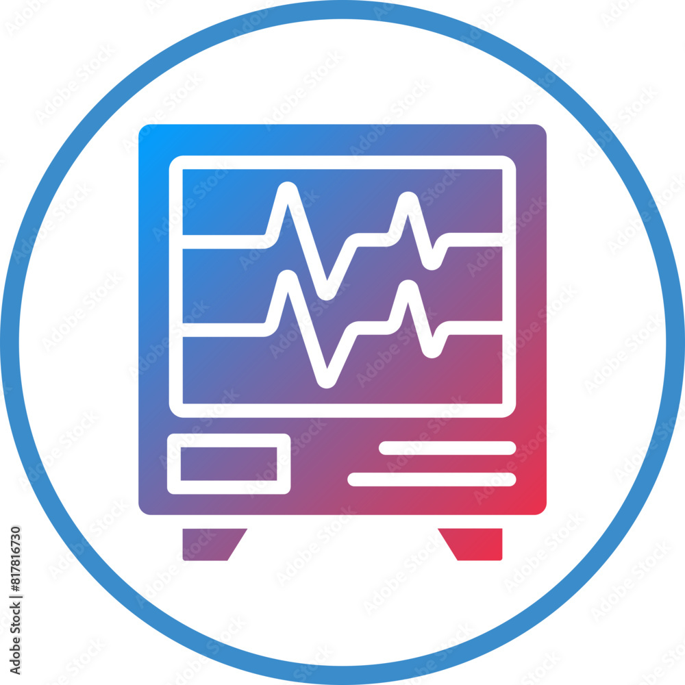 Electrocardiogram Icon Style Electrocardiogram Icon Style
