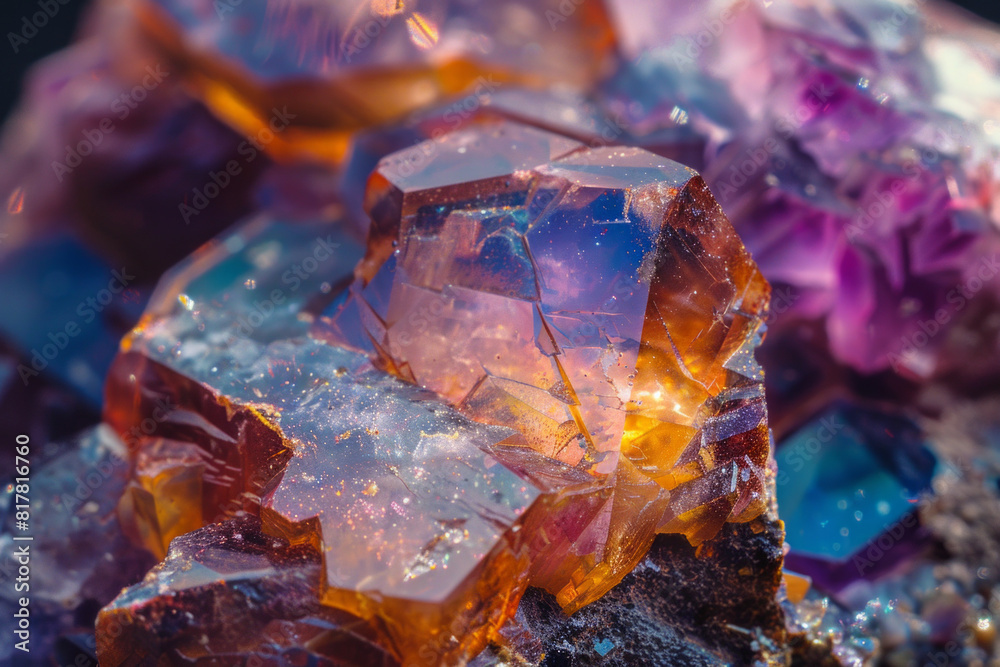 A detailed close-up of a piece of raw gemstone, highlighting its natural texture and vibrant colors. A detailed close-up of a piece of raw gemstone, highlighting its natural texture and vibrant colors.
