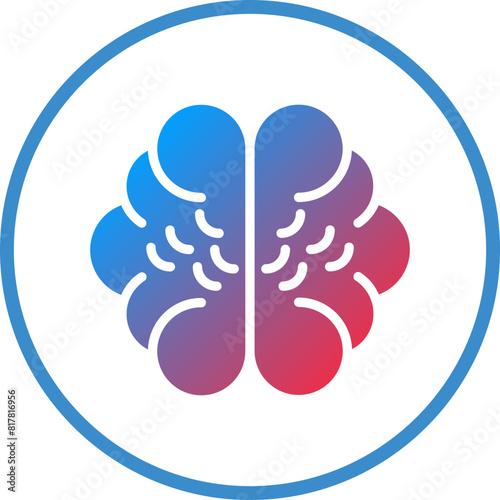 Human Brain Icon Style