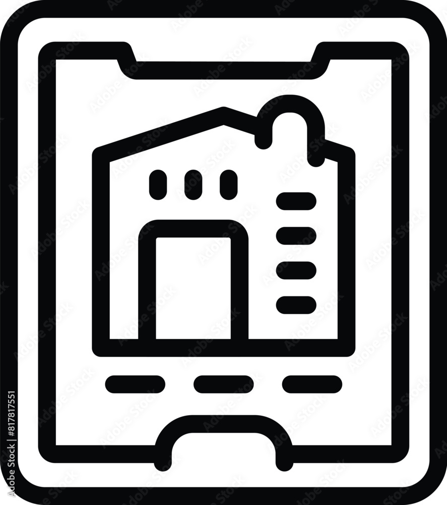 Internet of things home icon outline vector. Smart tech development. Indoor modern installation