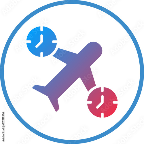 Jet Lag Icon Style