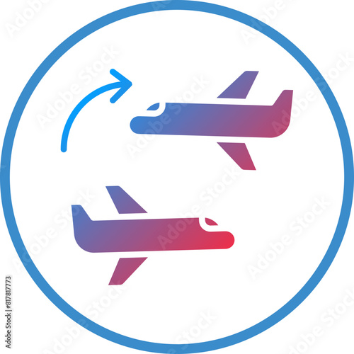 Connecting Flight Icon Style