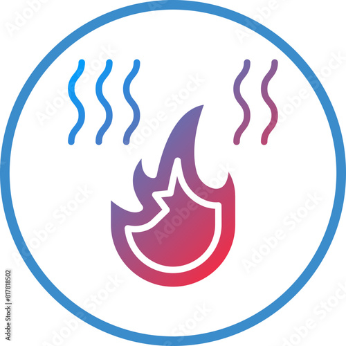 Fire Pollution Icon Style