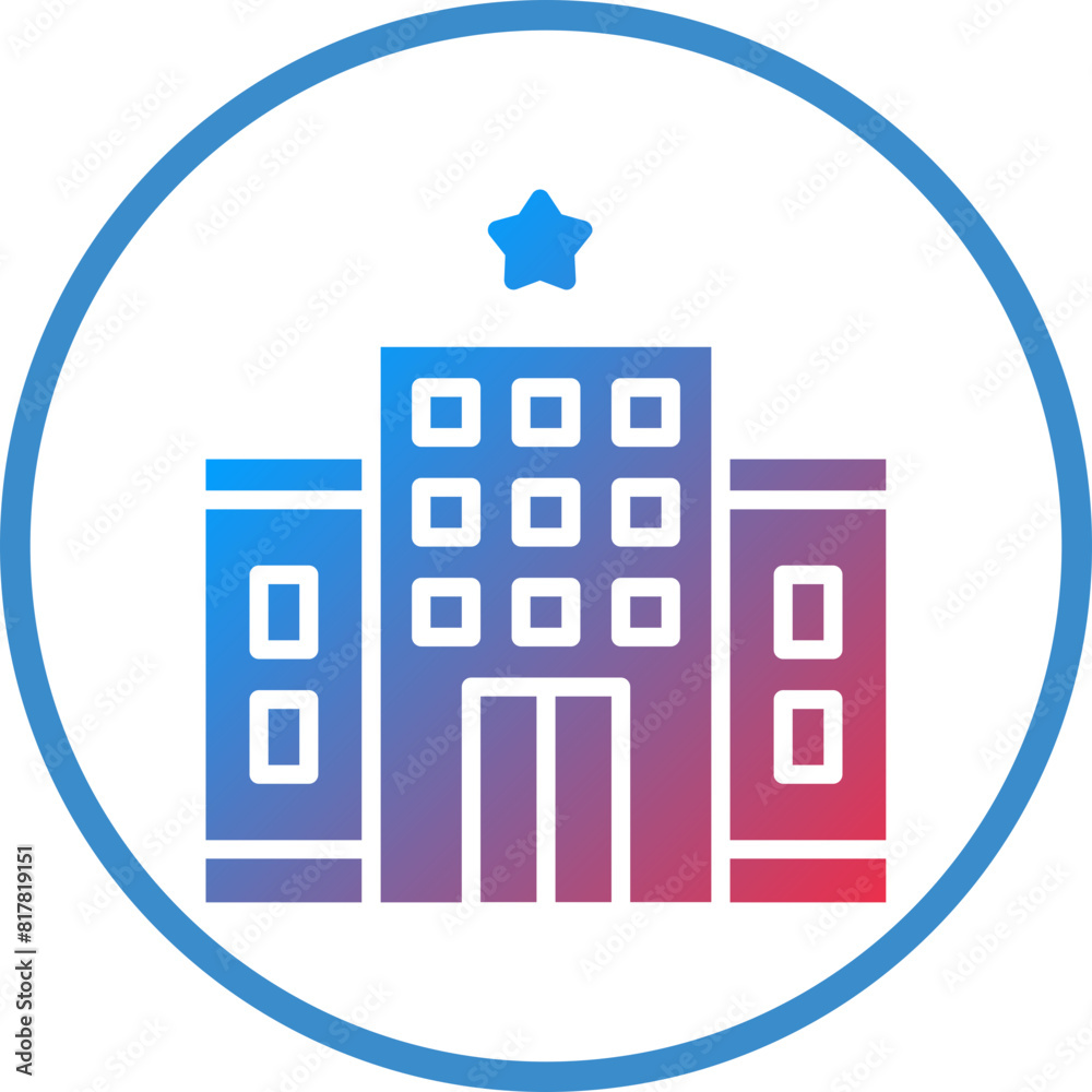 1 Star Hotel Icon Style