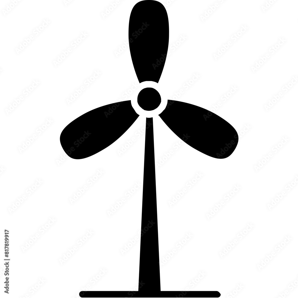 Aerogenerator vector icon in glyph style Aerogenerator vector icon in glyph style