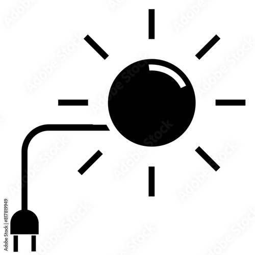 Electrical Plug vector icon in glyph style 