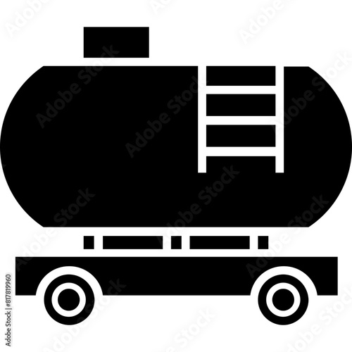 Freight vector icon in glyph style 